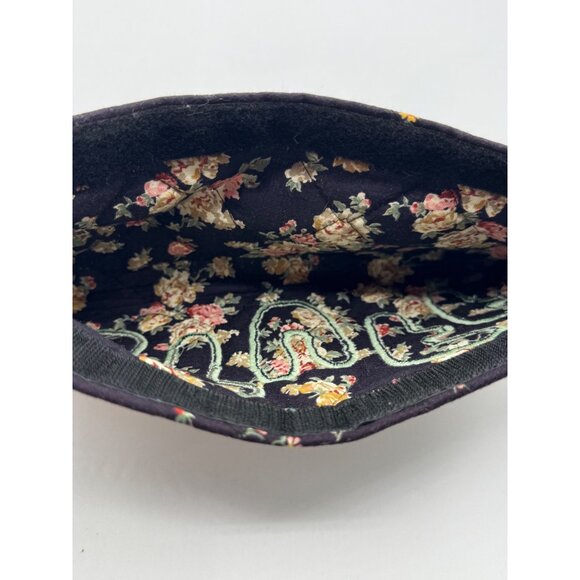 Hand Made "Stuff" Make Up Pencil Fabric Small Travel Bag Floral Pattern - Picture 4 of 5